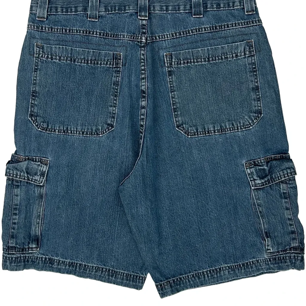 Wrangler Cargo Shorts - 36W 10L Blue Cotton - Image 7