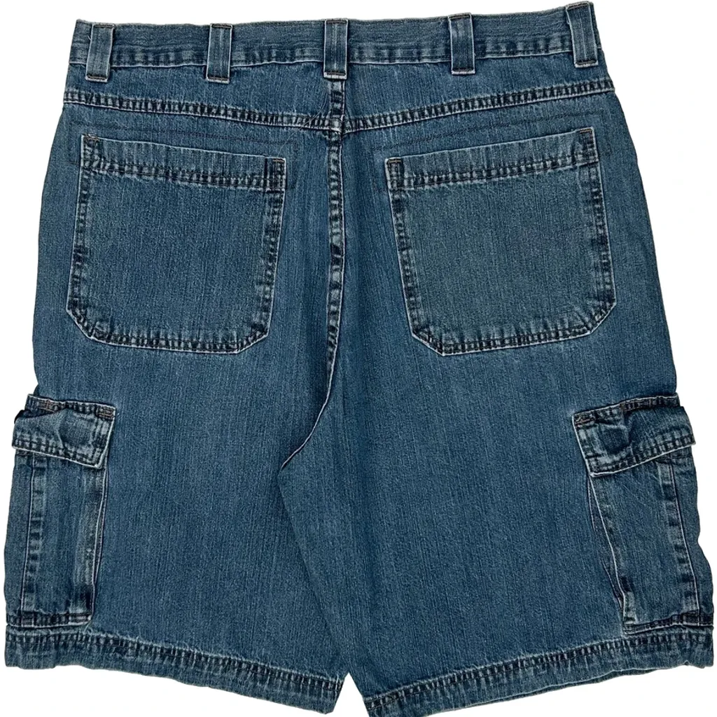 Wrangler Cargo Shorts - 36W 10L Blue Cotton - Image 8