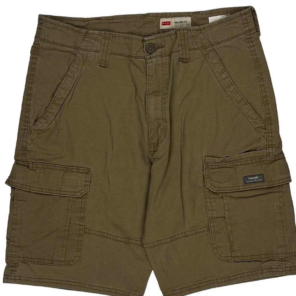 Wrangler Cargo Shorts - 30W 10L Brown Cotton Blend - Image 10