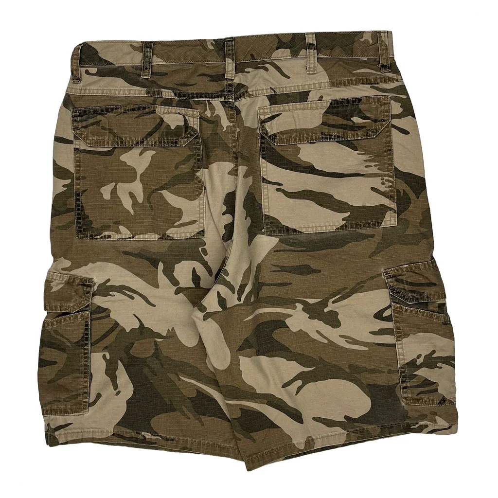 Wrangler Cargo Shorts - 34W 10L Camo Cotton