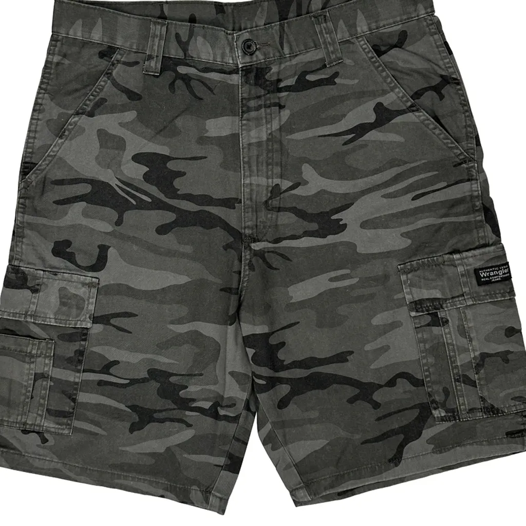 Wrangler Camo Cargo Shorts - 34W 10L Camo Cotton - Image 10