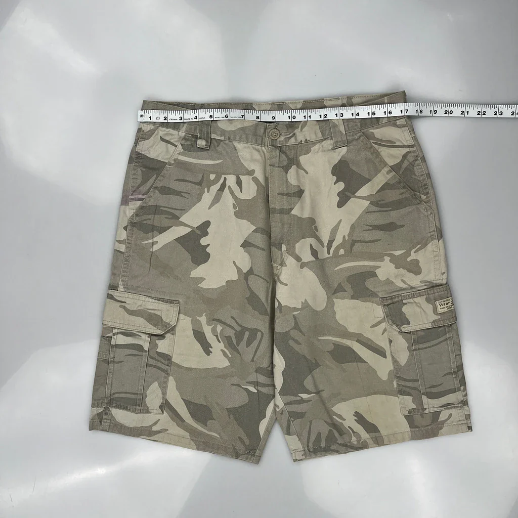 Wrangler Camo Cargo Shorts - 34W 10L Camo Cotton - Image 3