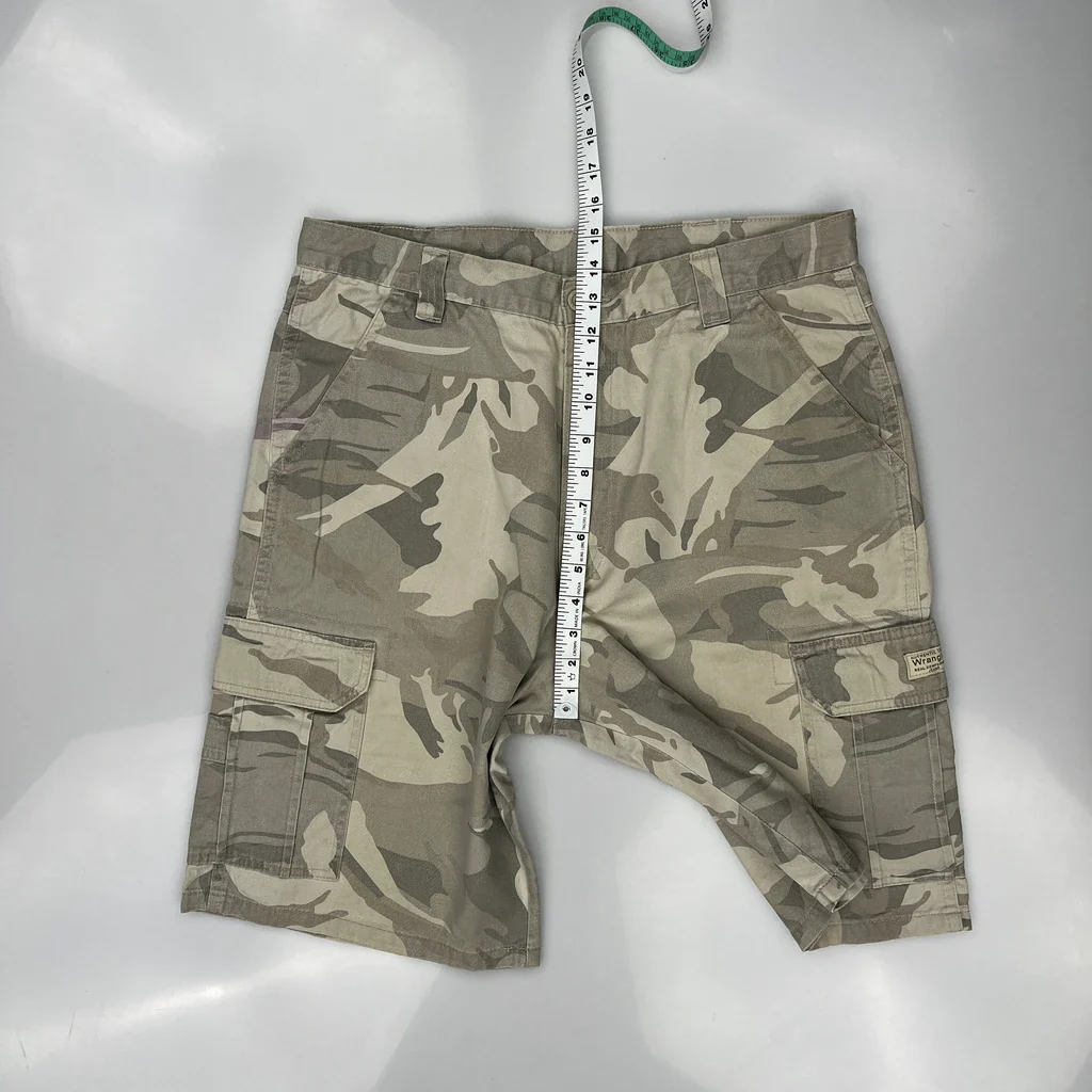 Wrangler Camo Cargo Shorts - 34W 10L Camo Cotton - Image 4