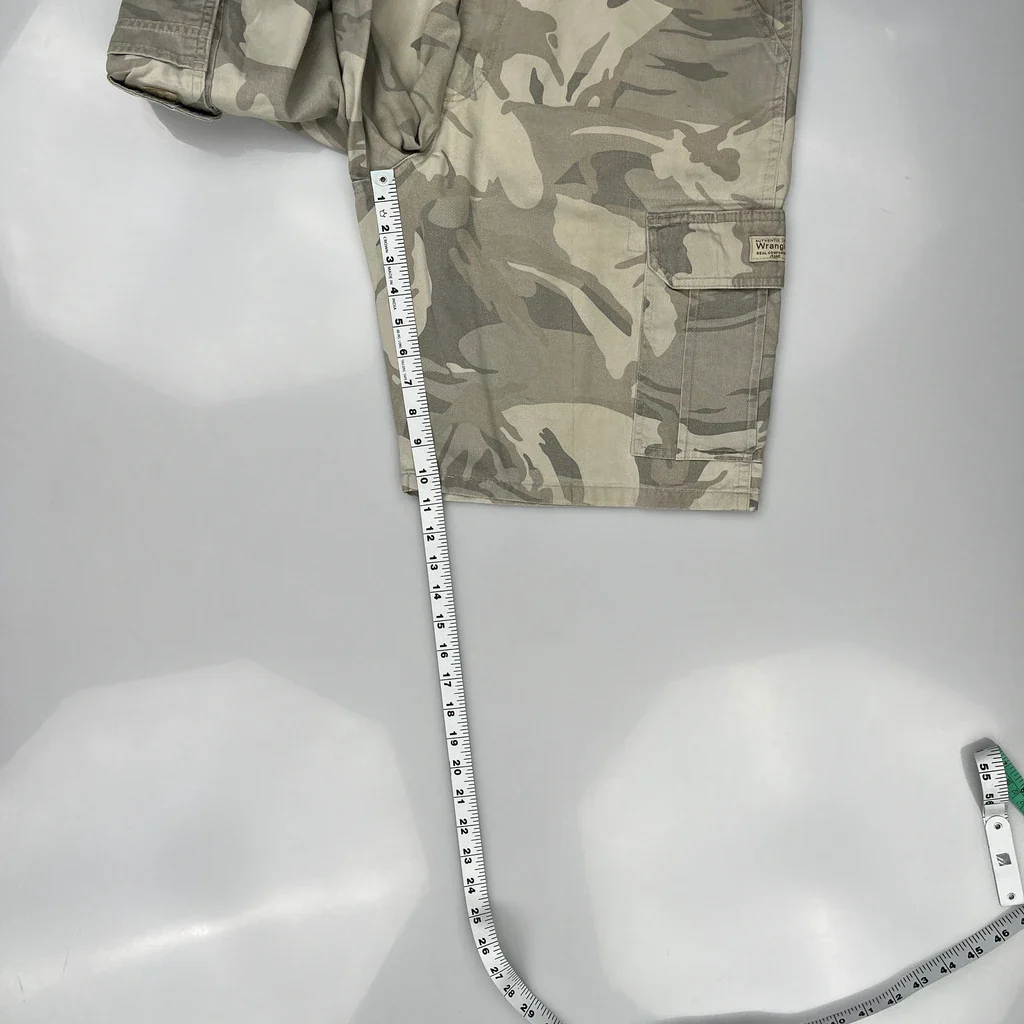 Wrangler Camo Cargo Shorts - 34W 10L Camo Cotton - Image 5