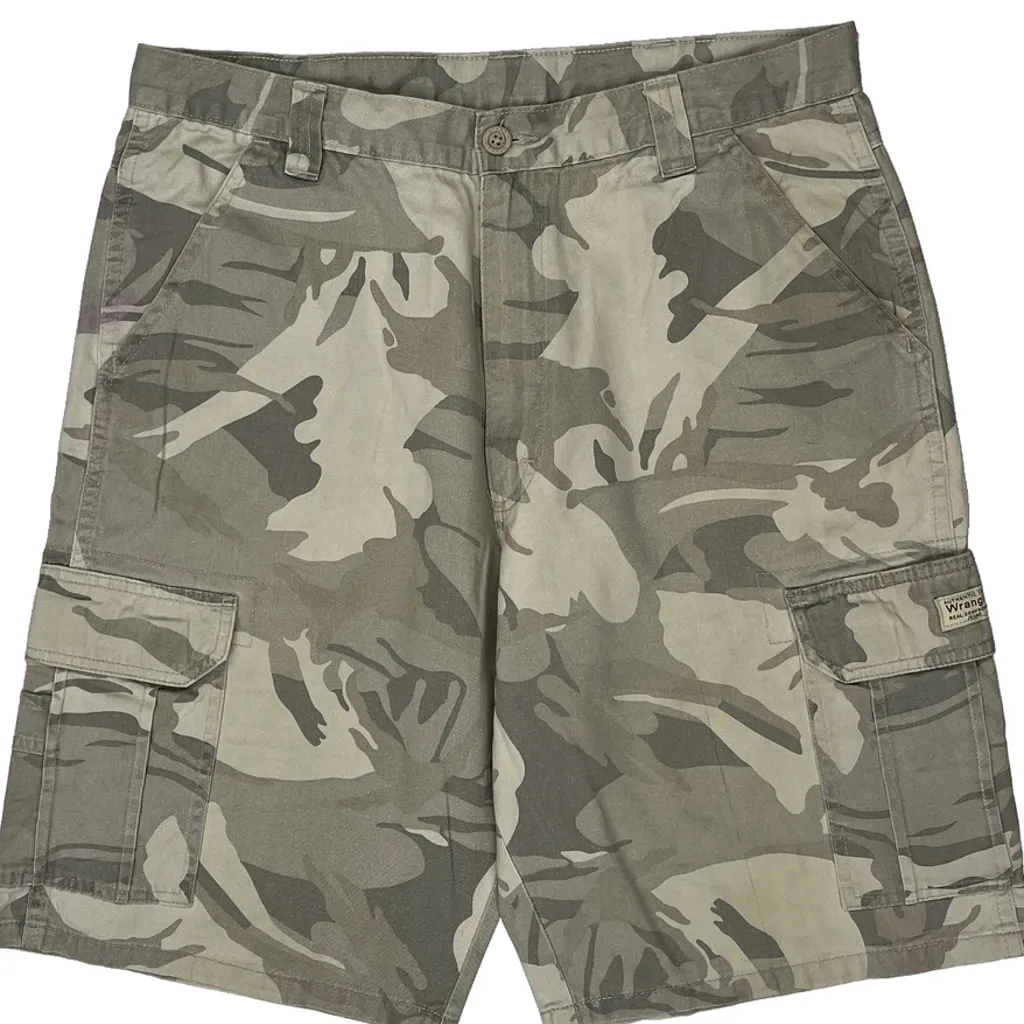 Wrangler Camo Cargo Shorts - 34W 10L Camo Cotton - Image 9