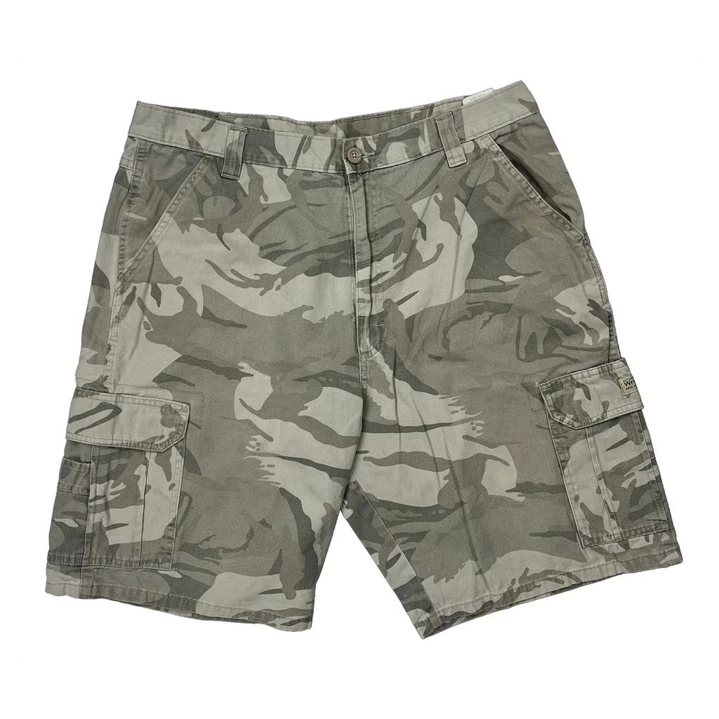 Wrangler Camo Cargo Shorts - 34W 10L Camo Cotton - Image 2