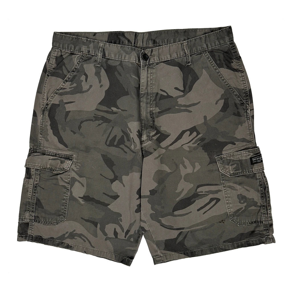 Wrangler Camo Cargo Shorts - 36W 10L Camo Cotton - Image 2