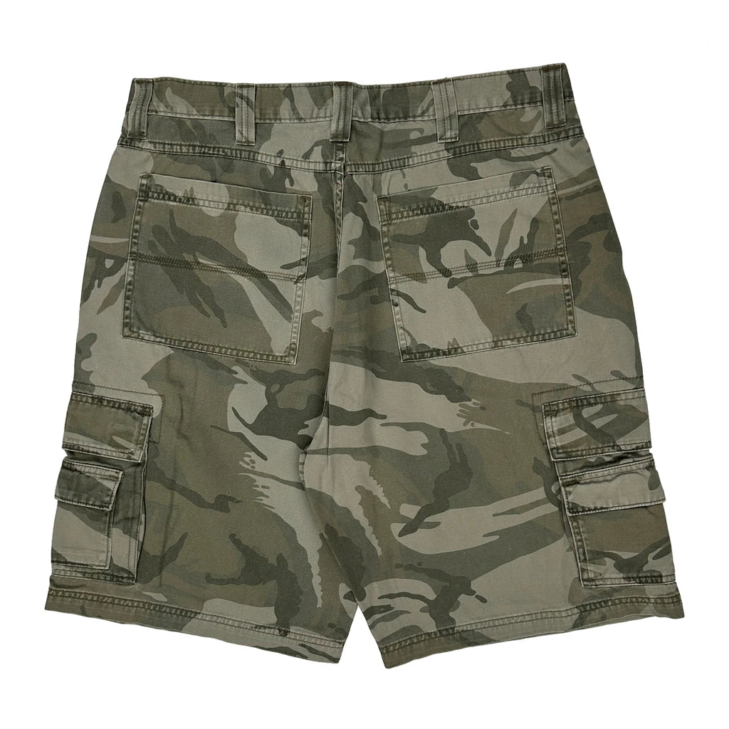 Wrangler Camo Cargo Shorts - 36W 10L Camo Cotton