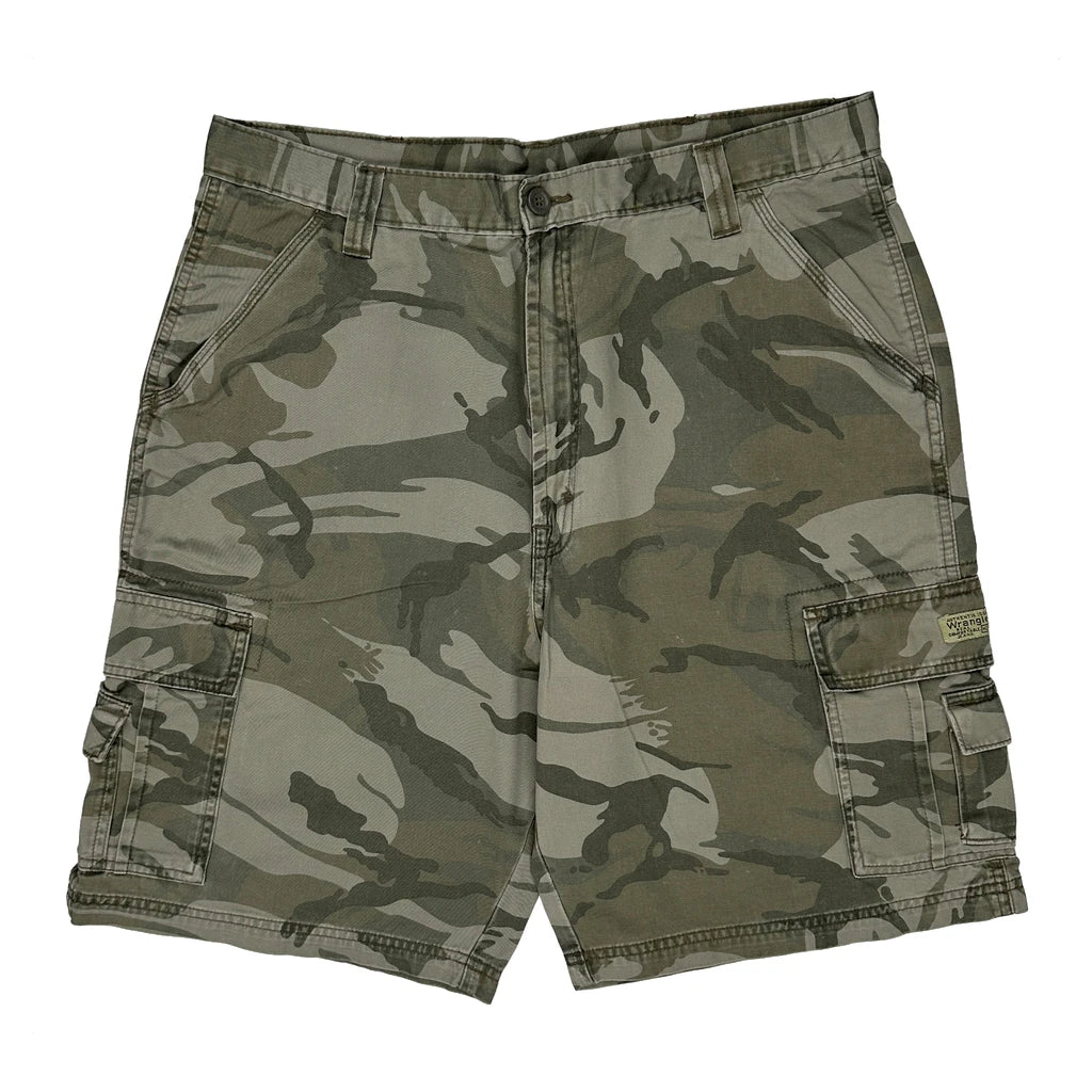 Wrangler Camo Cargo Shorts - 36W 10L Camo Cotton - Image 2