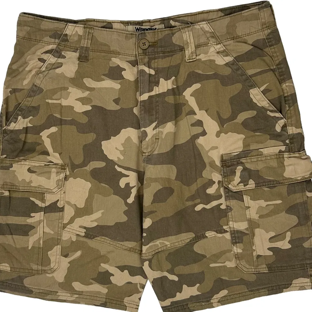 Wrangler Camo Cargo Shorts - 37W 10L Camo Cotton - Image 11