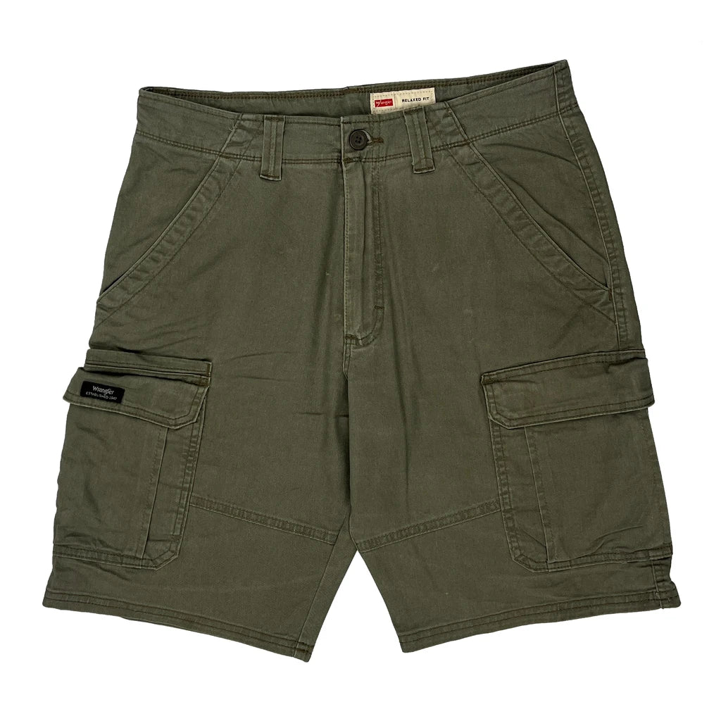 Wrangler Cargo Shorts - 32W 10L Green Cotton - Image 2
