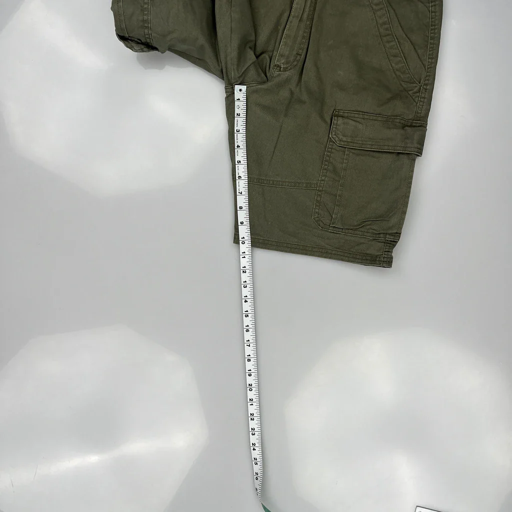 Wrangler Cargo Shorts - 32W 10L Green Cotton - Image 5