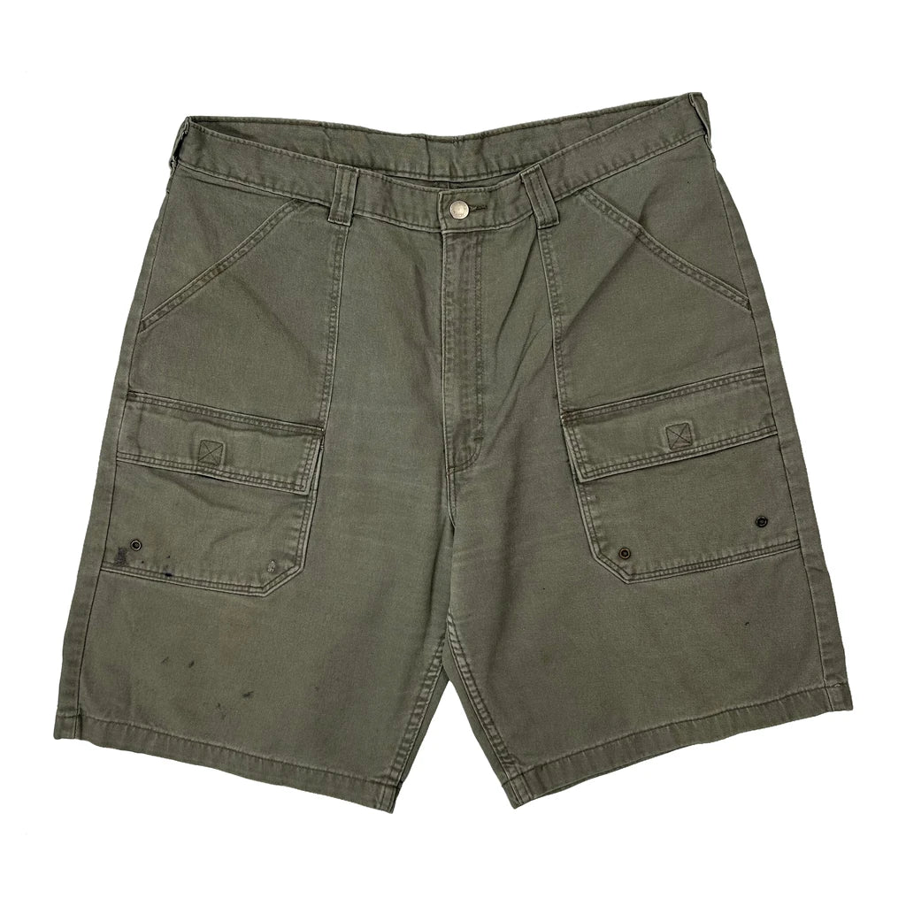 Wrangler Cargo Shorts - 36W 10L Green Cotton - Image 2