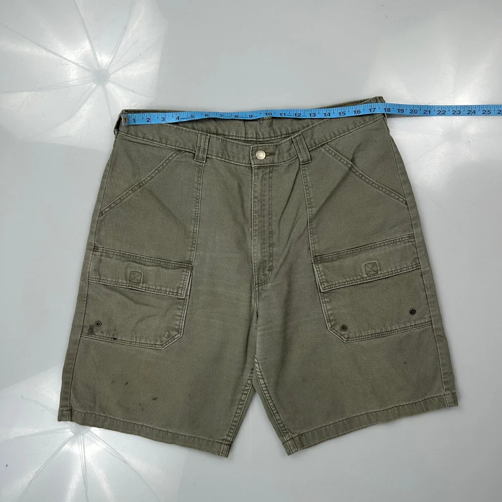 Wrangler Cargo Shorts - 36W 10L Green Cotton - Image 3