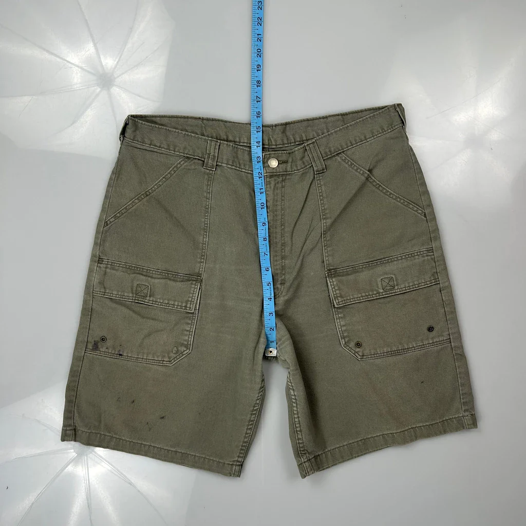 Wrangler Cargo Shorts - 36W 10L Green Cotton - Image 4