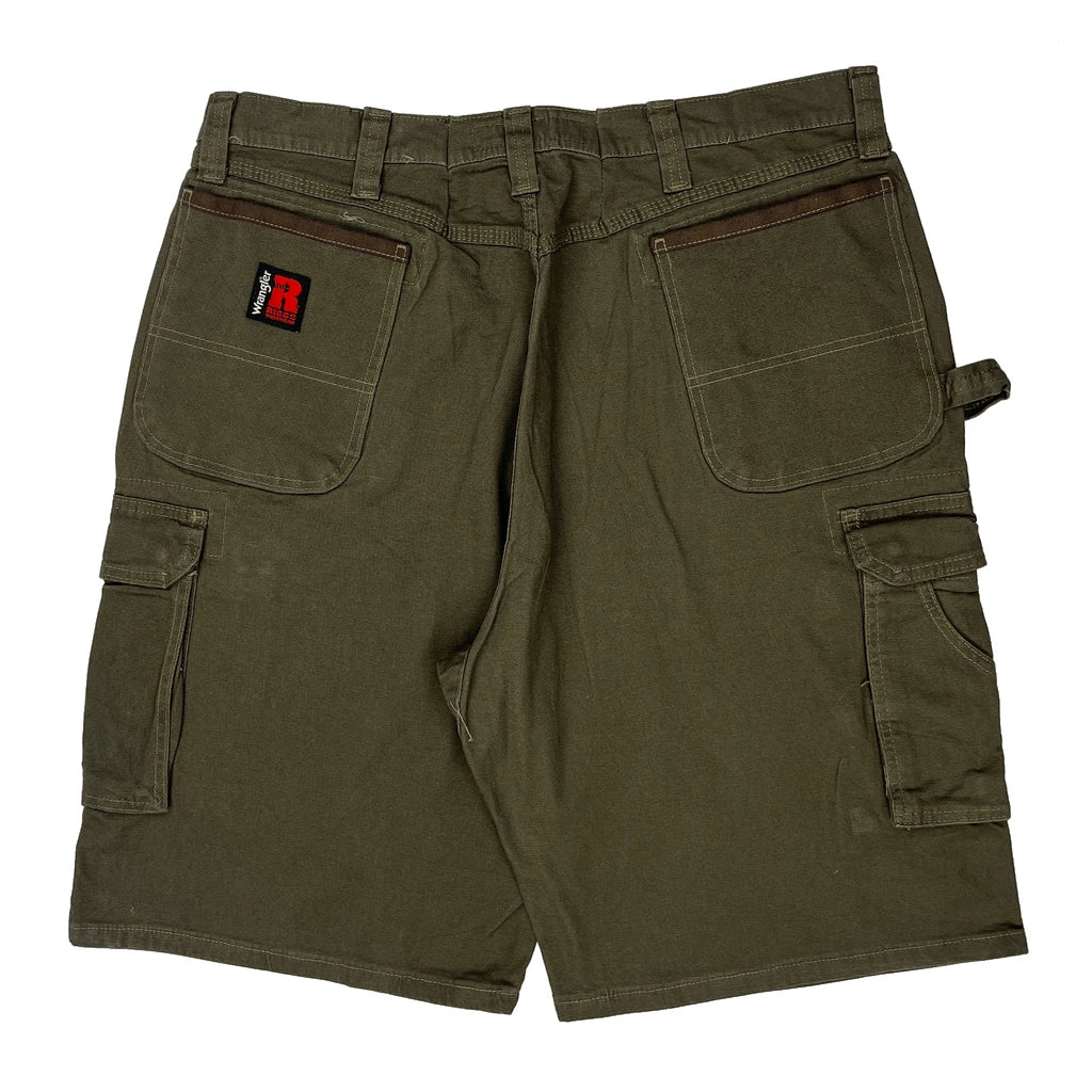 Wrangler Cargo Shorts - 36W 11L Green Cotton