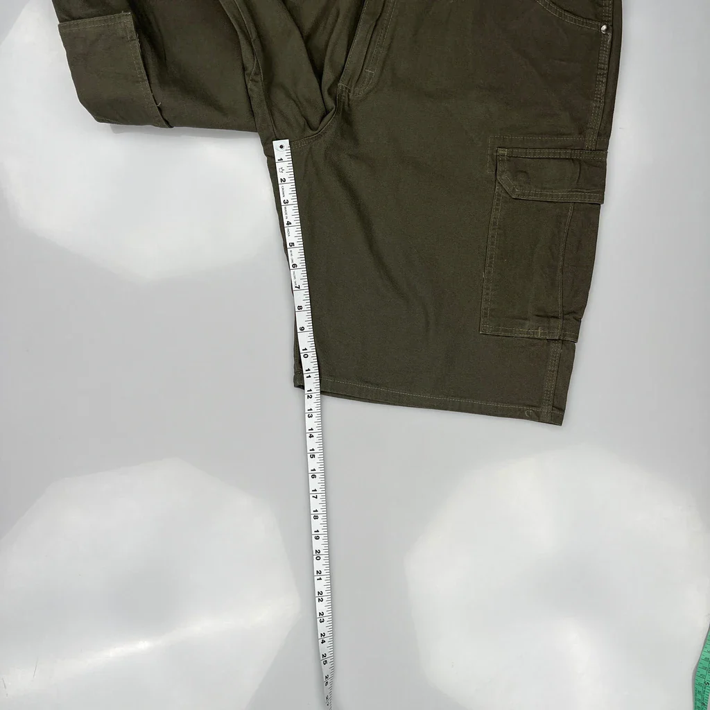 Wrangler Cargo Shorts - 36W 11L Green Cotton - Image 5