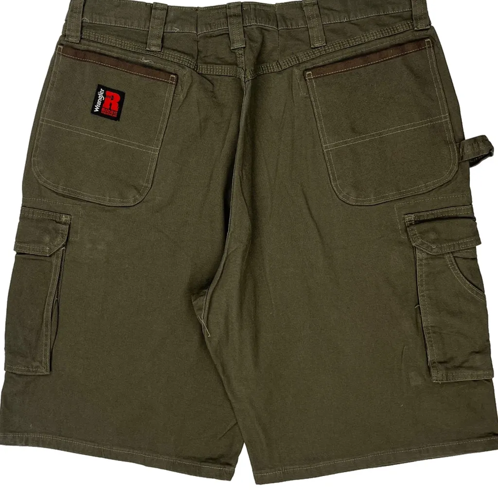 Wrangler Cargo Shorts - 36W 11L Green Cotton - Image 8