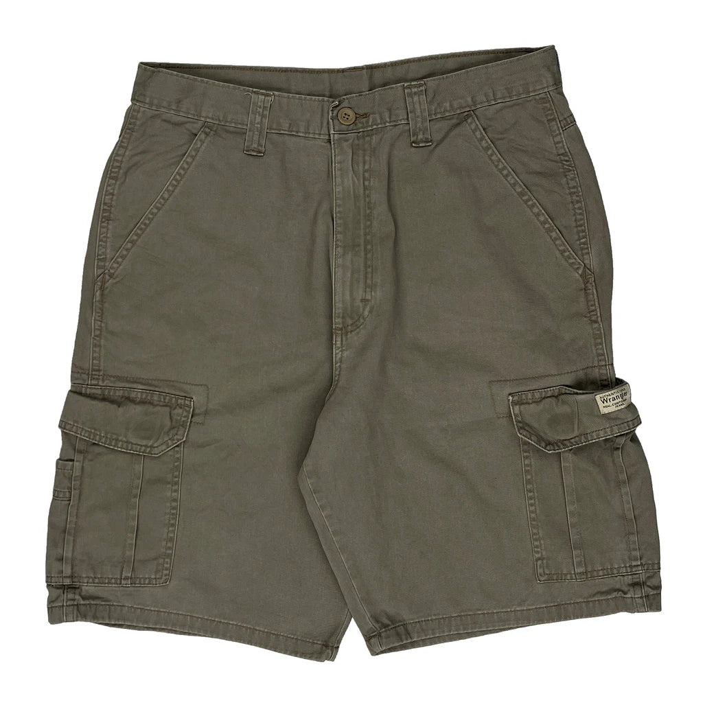 Wrangler Cargo Shorts - 32W 10L Grey Cotton - Image 2