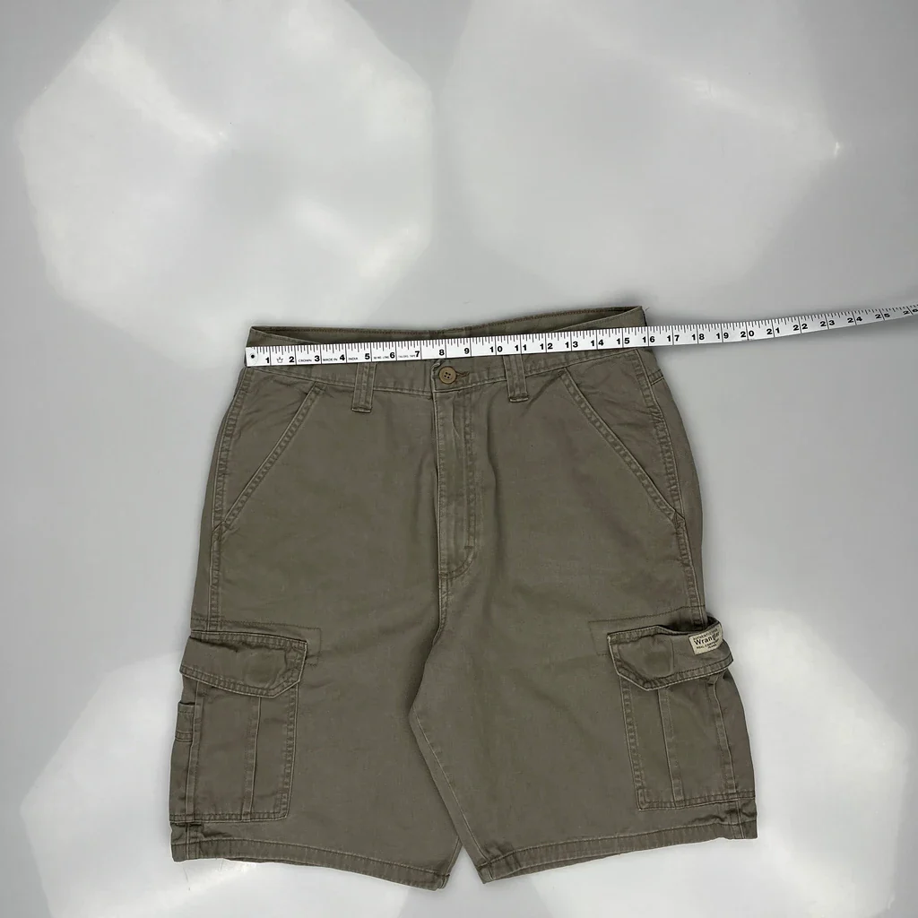 Wrangler Cargo Shorts - 32W 10L Grey Cotton - Image 3