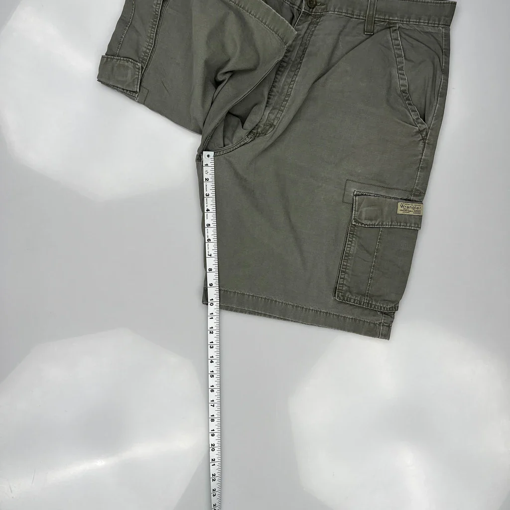 Wrangler Cargo Shorts - 35W 9L Grey Cotton - Image 5