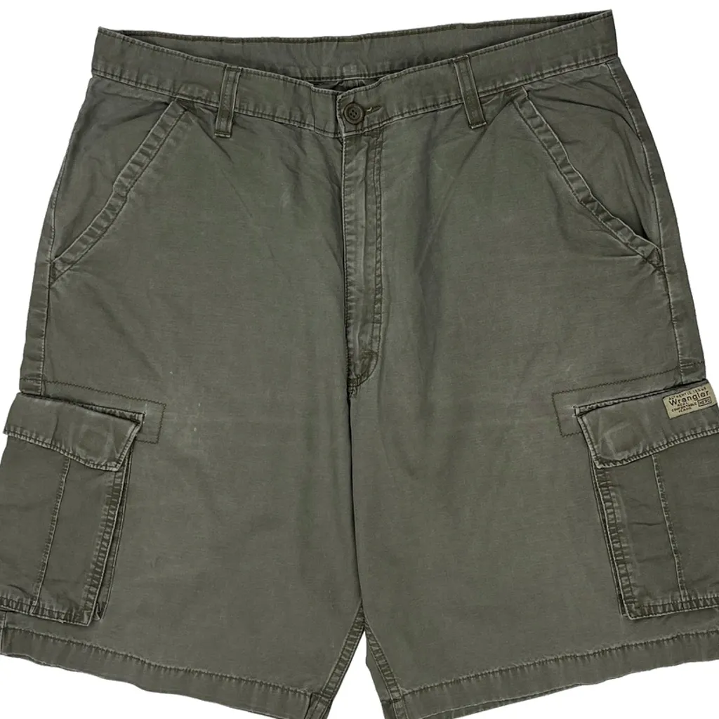 Wrangler Cargo Shorts - 35W 9L Grey Cotton - Image 9