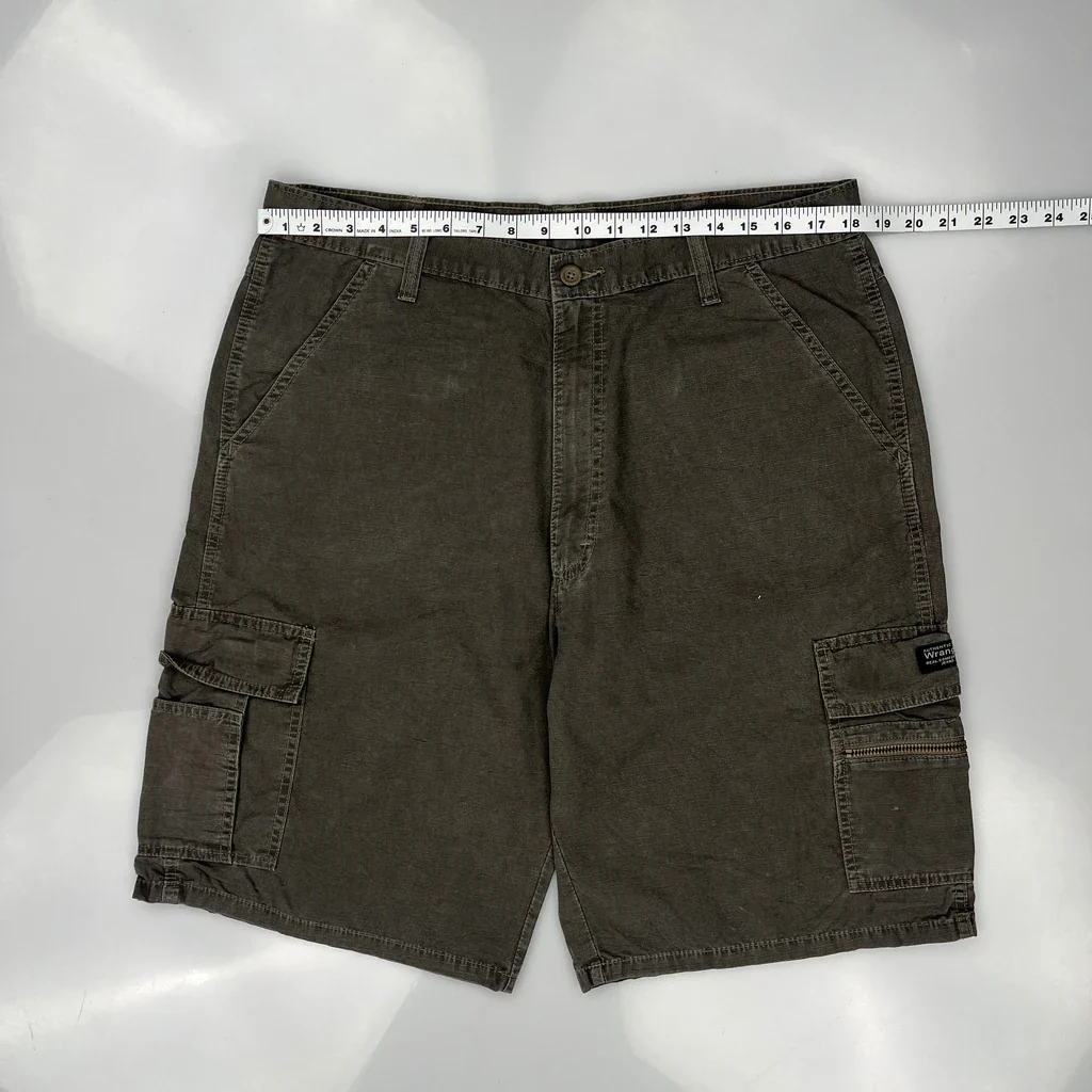 Wrangler Cargo Shorts - 36W 10L Grey Cotton - Image 3