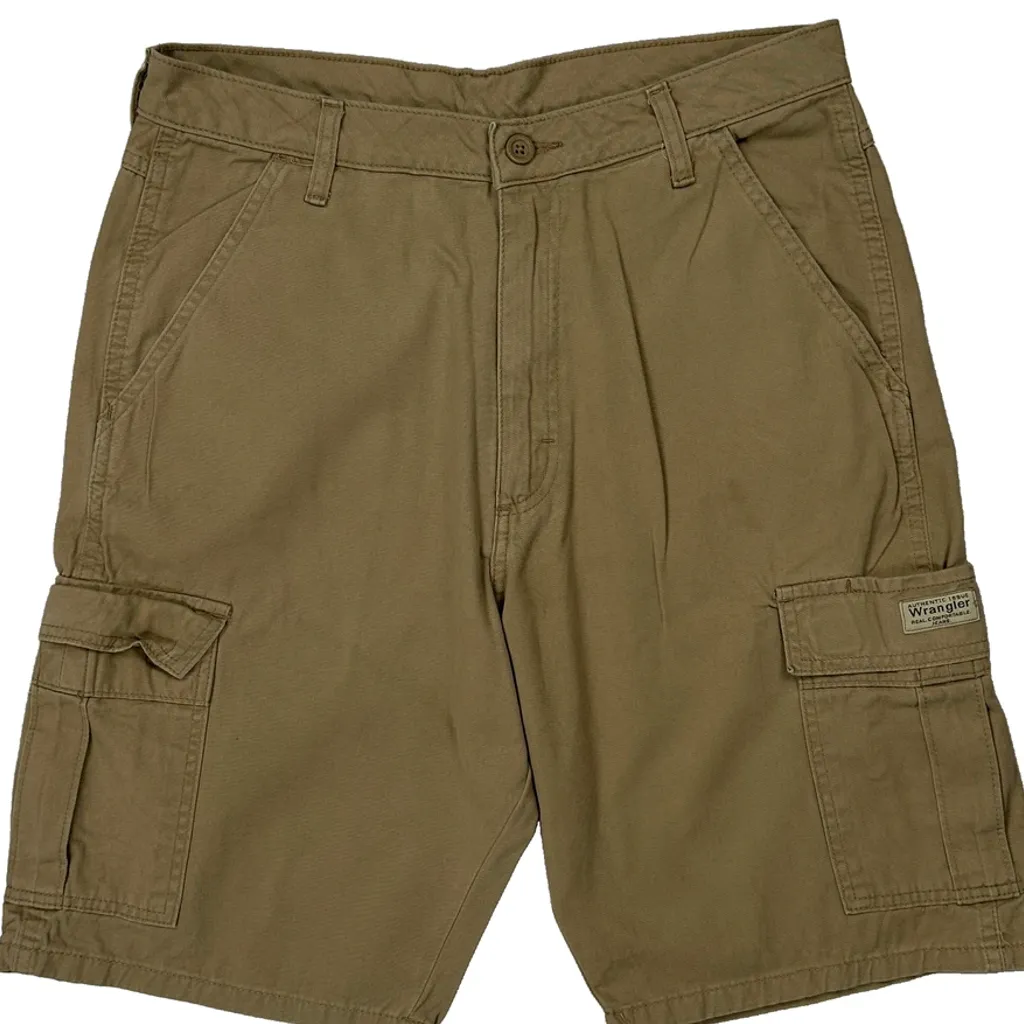 Wrangler Cargo Shorts - 31W 10L Khaki Cotton - Image 10