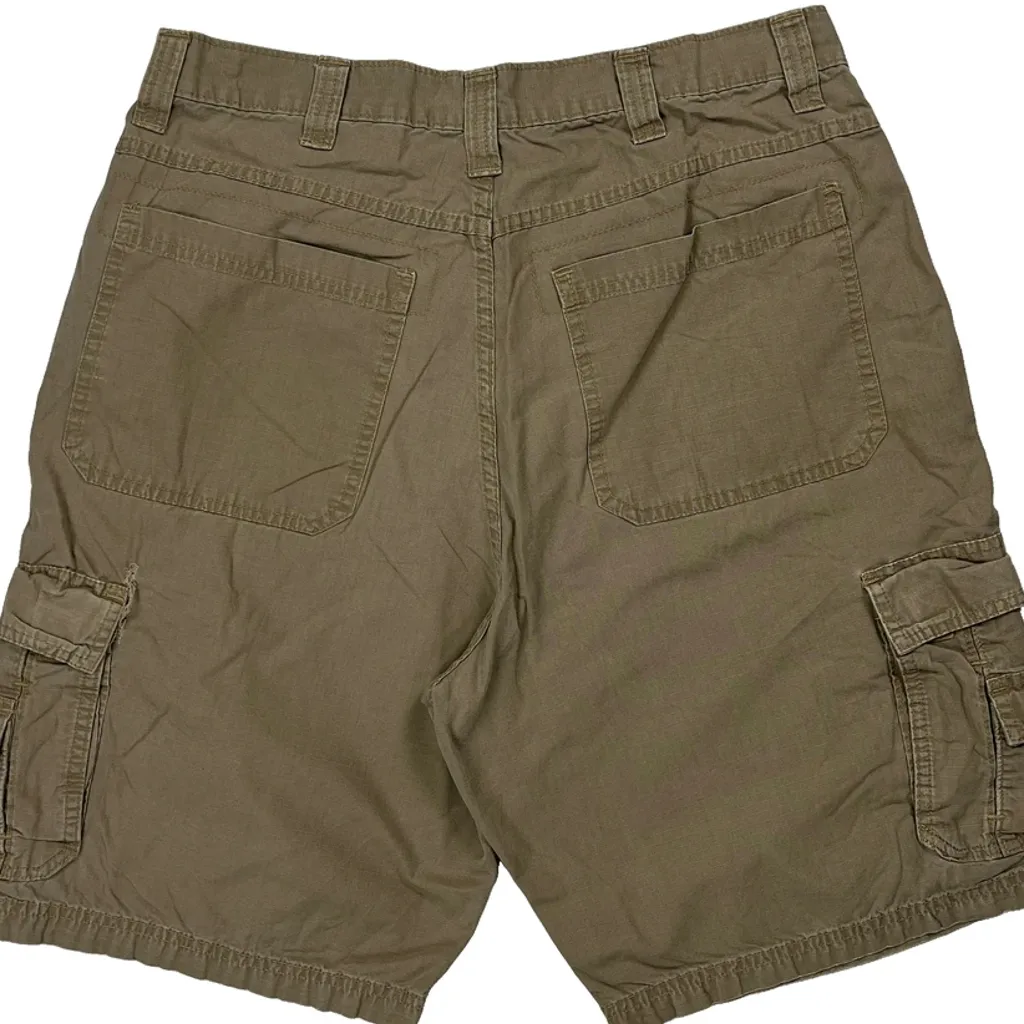 Wrangler Cargo Shorts - 31W 9L Khaki Cotton - Image 10