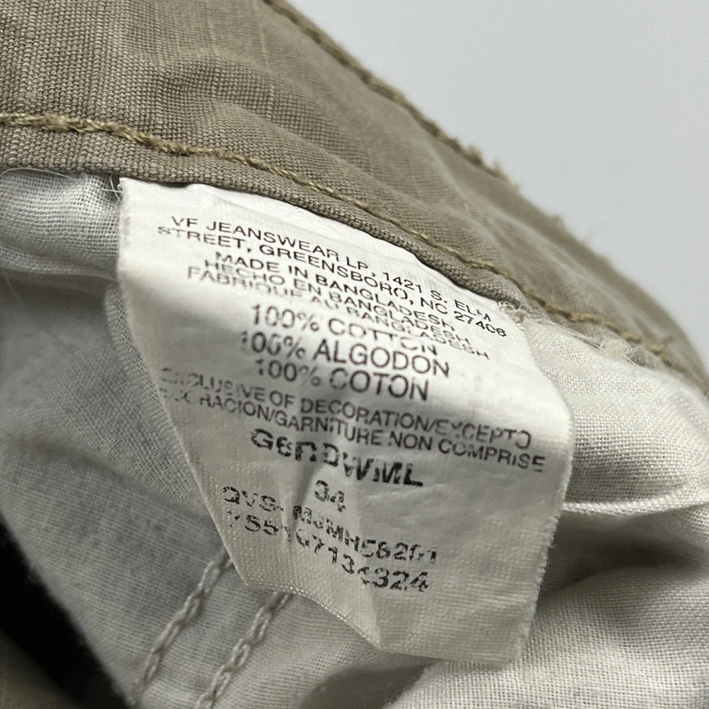 Wrangler Cargo Shorts - 31W 9L Khaki Cotton - Image 7