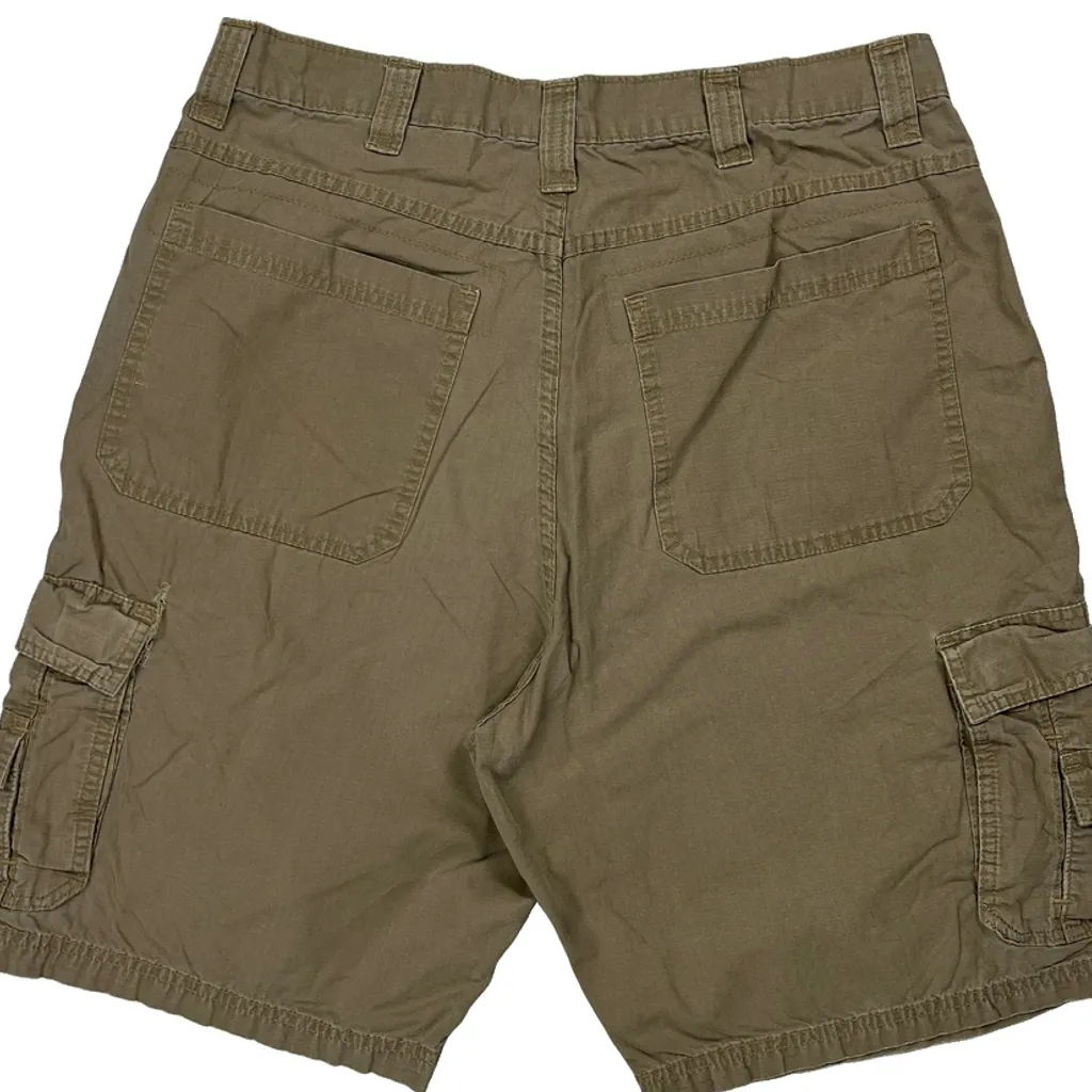 Wrangler Cargo Shorts - 31W 9L Khaki Cotton - Image 9