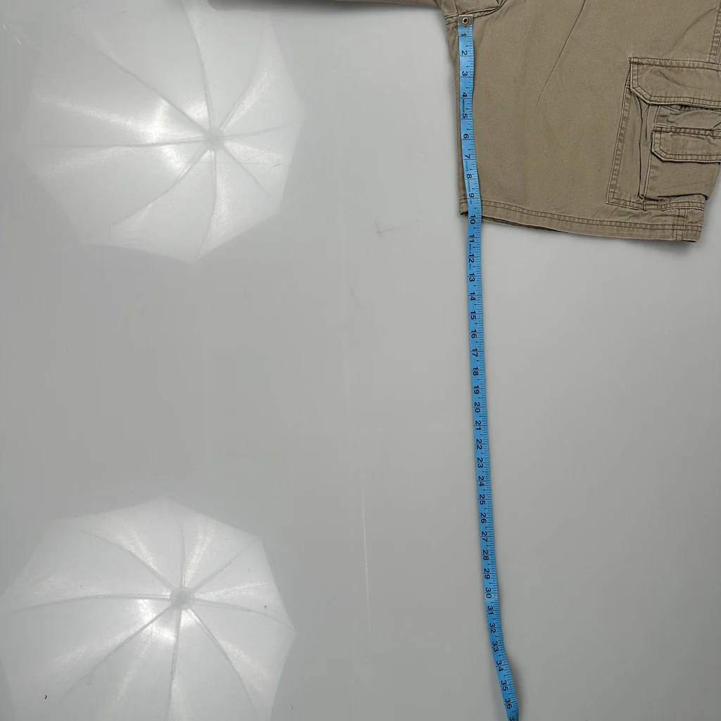 Wrangler Cargo Shorts - 32W 10L Khaki Cotton - Image 6