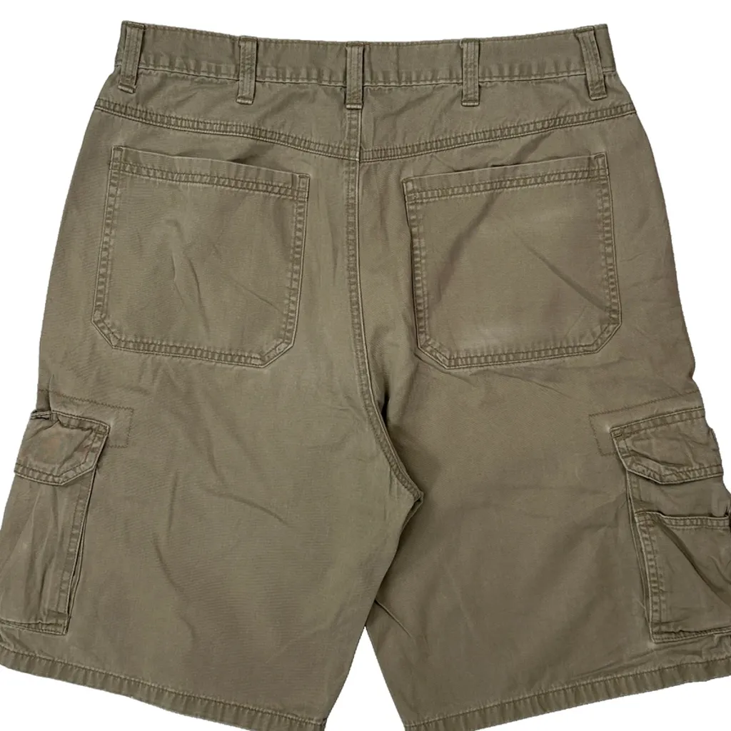 Wrangler Cargo Shorts - 32W 11L Khaki Cotton - Image 7
