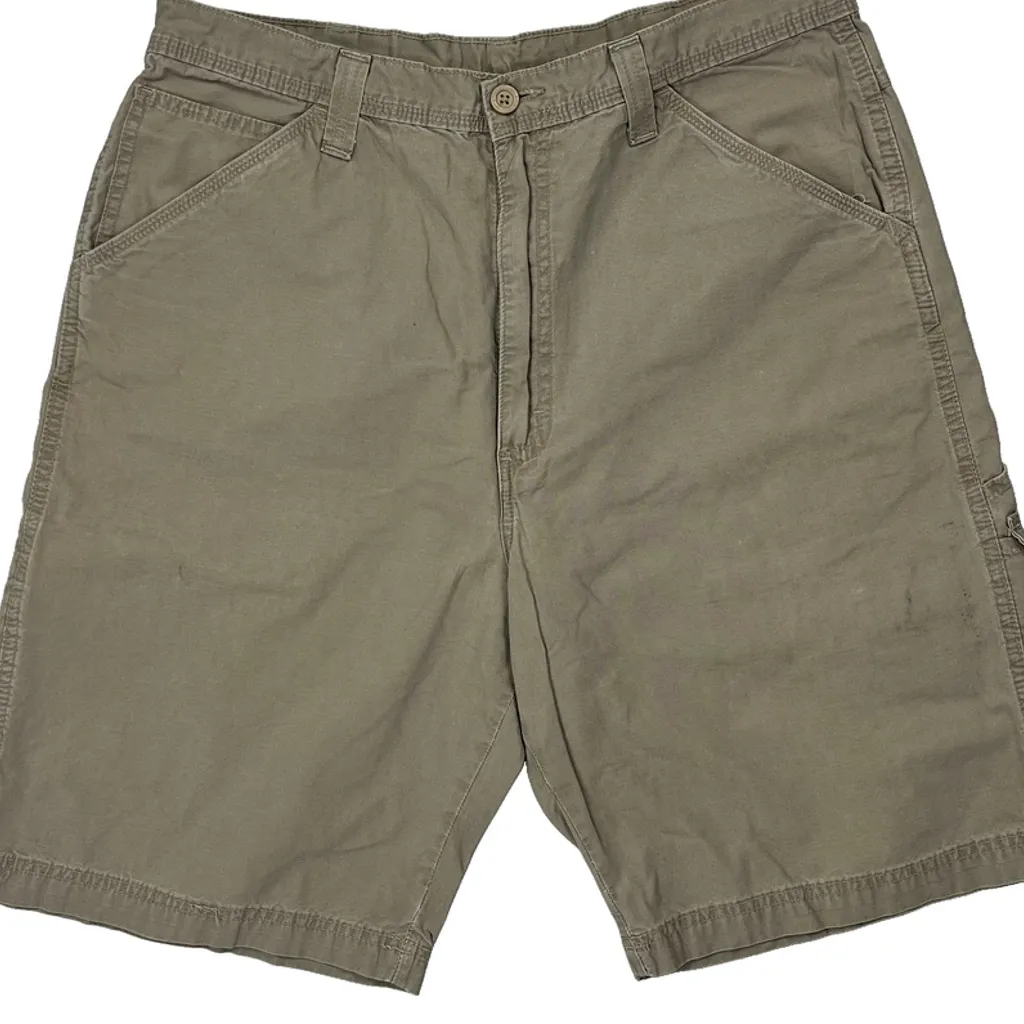 Wrangler Cargo Shorts - 32W 10L Khaki Cotton - Image 10