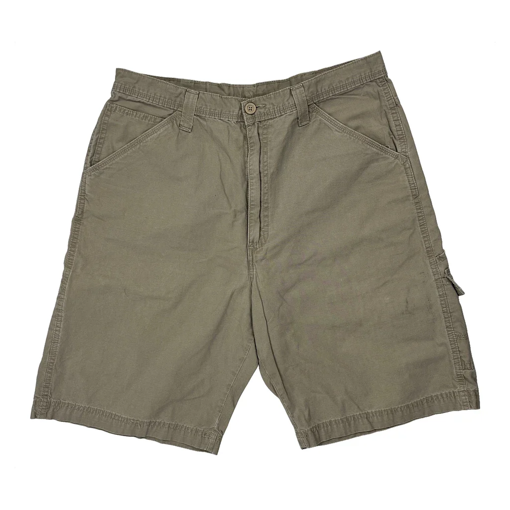Wrangler Cargo Shorts - 32W 10L Khaki Cotton - Image 2