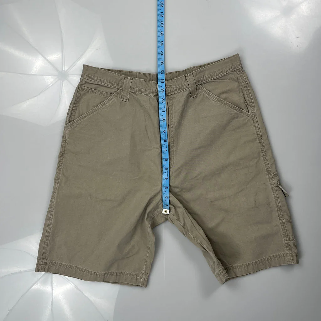 Wrangler Cargo Shorts - 32W 10L Khaki Cotton - Image 4