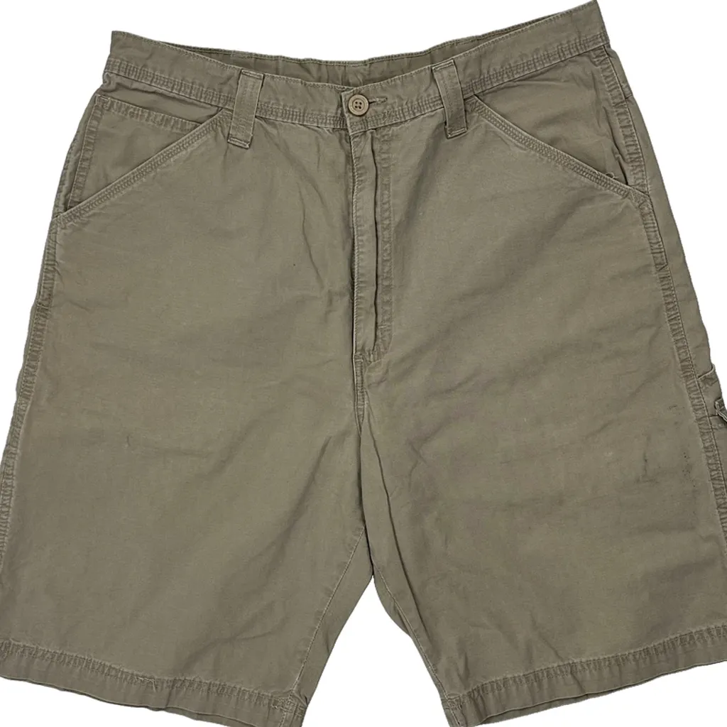 Wrangler Cargo Shorts - 32W 10L Khaki Cotton - Image 9
