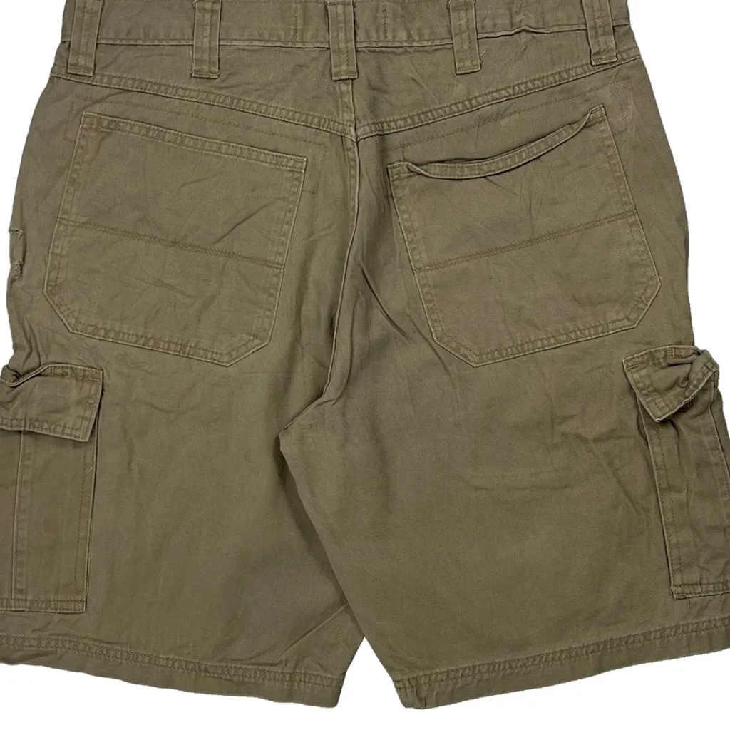Wrangler Cargo Shorts - 32W 9L Khaki Cotton - Image 7