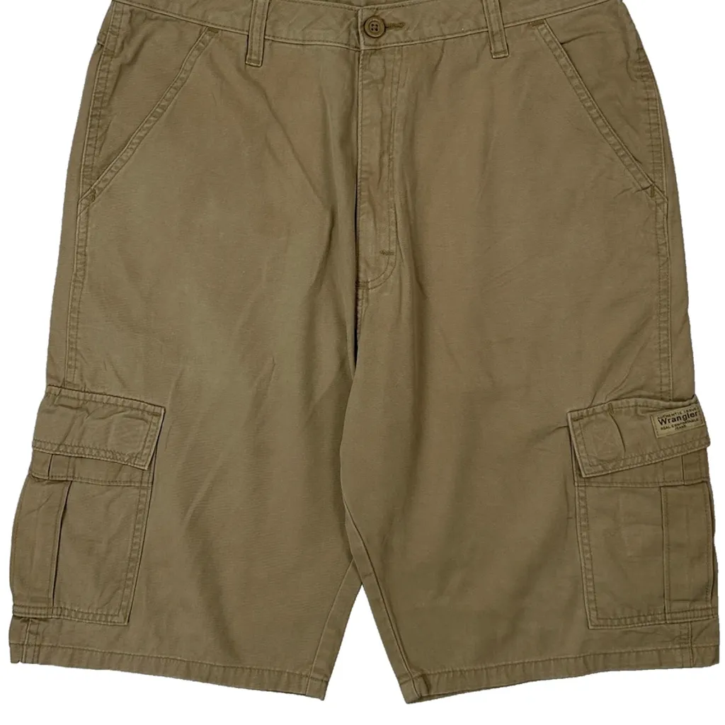Wrangler Cargo Shorts - 34W 11L Khaki Cotton - Image 10