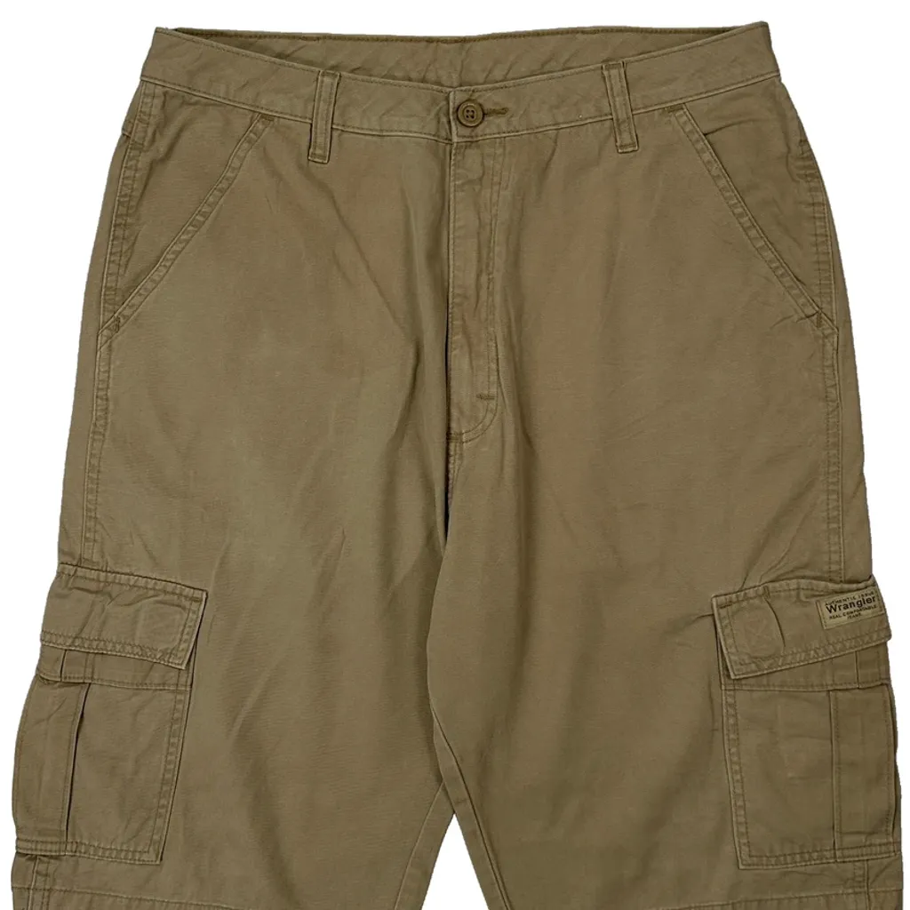 Wrangler Cargo Shorts - 34W 11L Khaki Cotton - Image 9