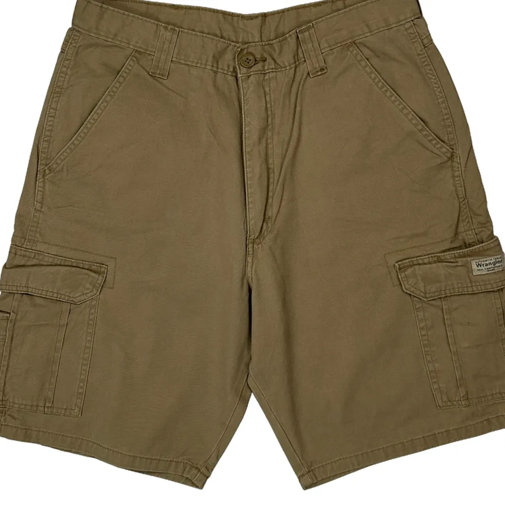 Wrangler Cargo Shorts - 34W 10L Khaki Cotton - Image 10