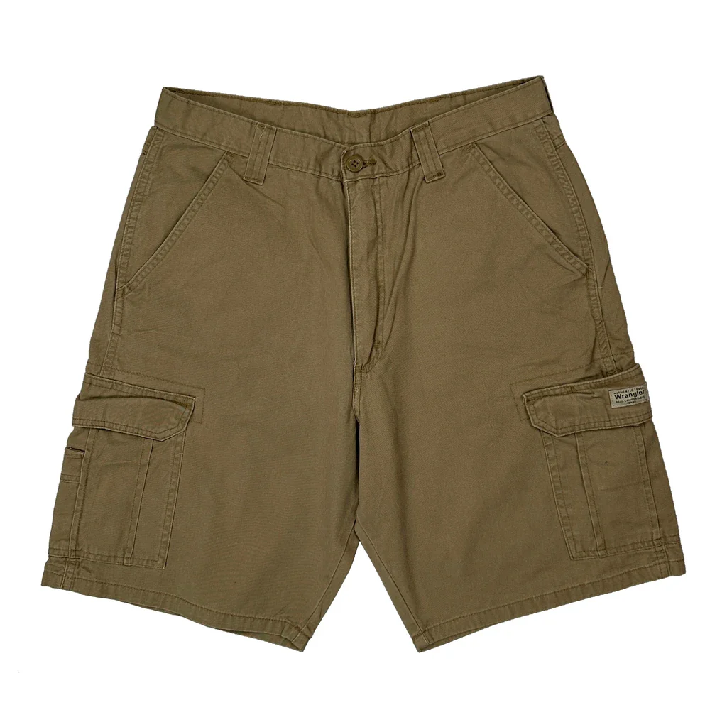 Wrangler Cargo Shorts - 34W 10L Khaki Cotton - Image 2