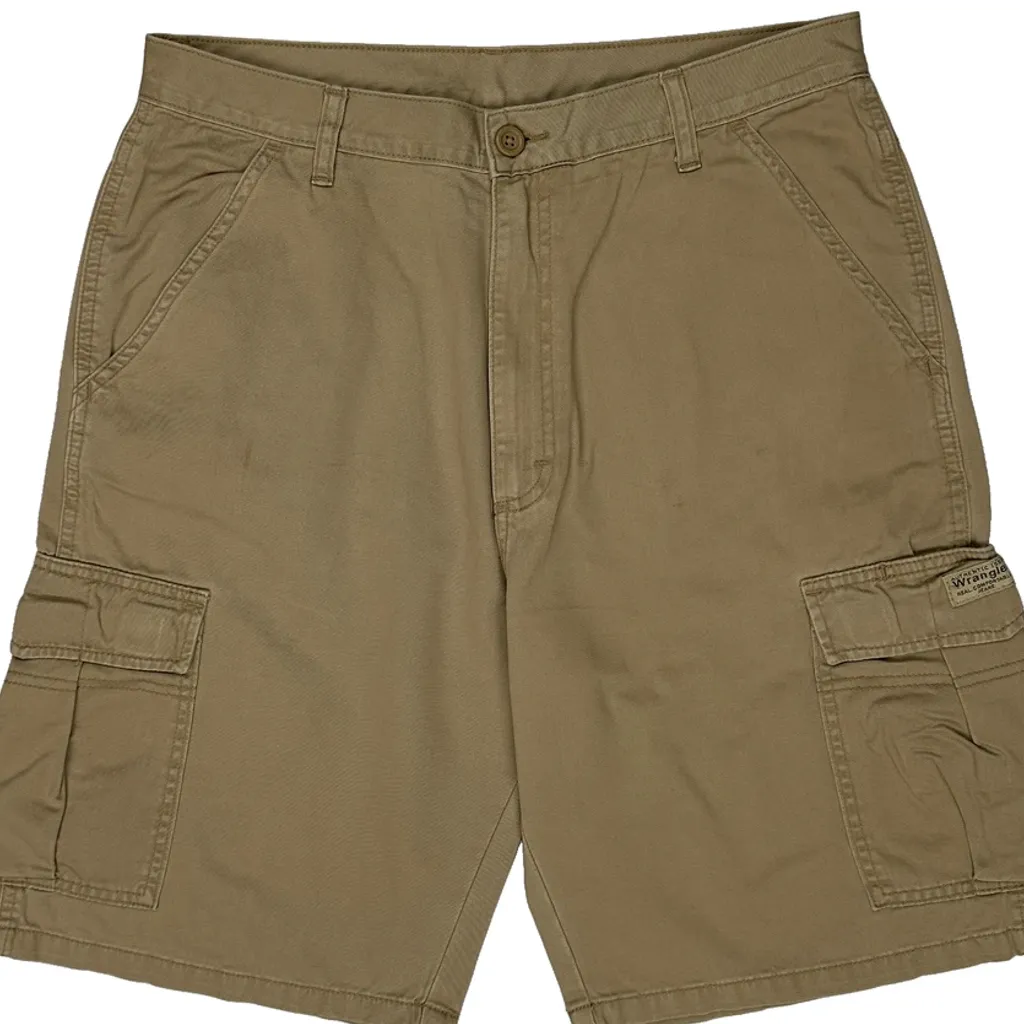 Wrangler Cargo Shorts - 34W 10L Khaki Cotton - Image 8