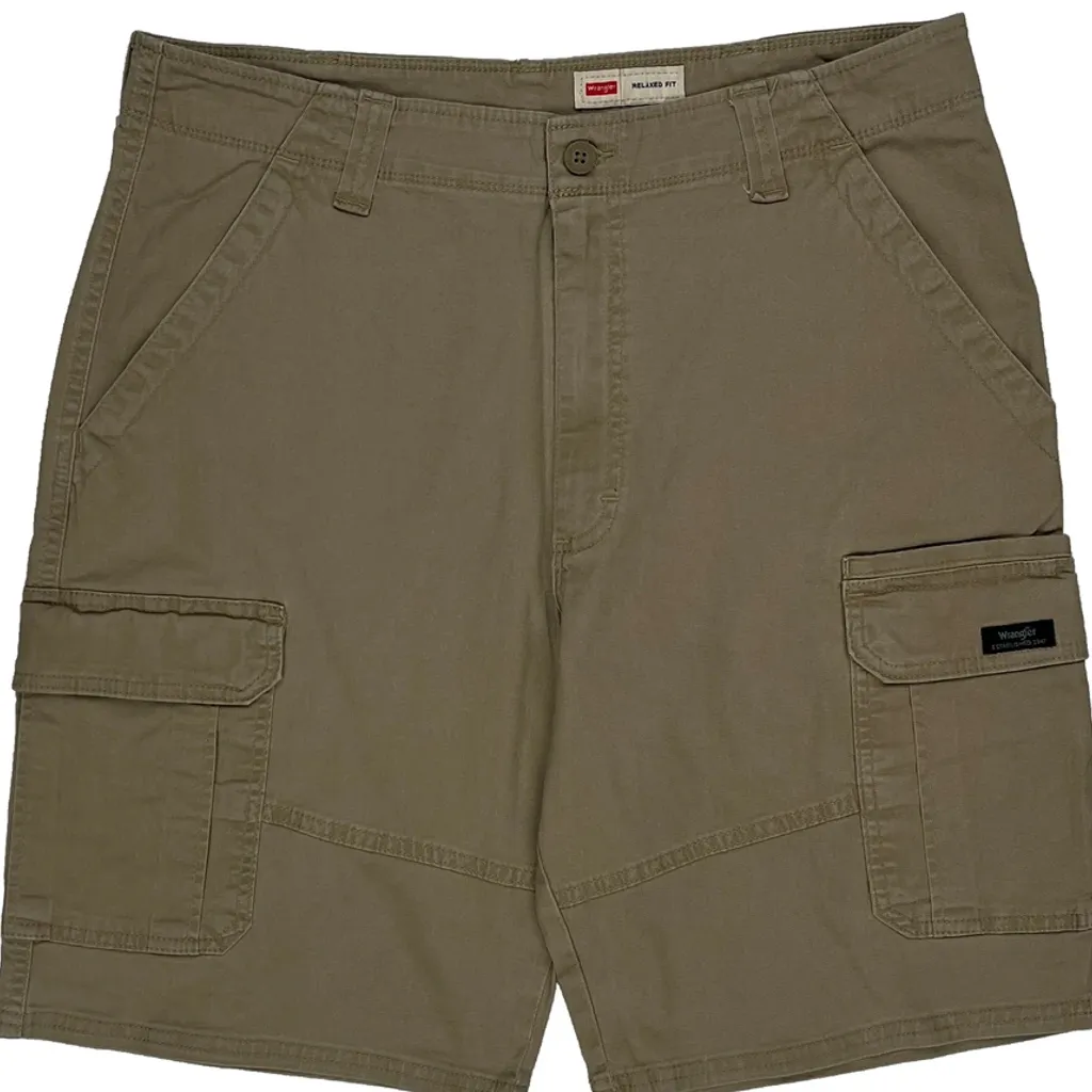Wrangler Cargo Shorts - 35W 10L Khaki Cotton - Image 10