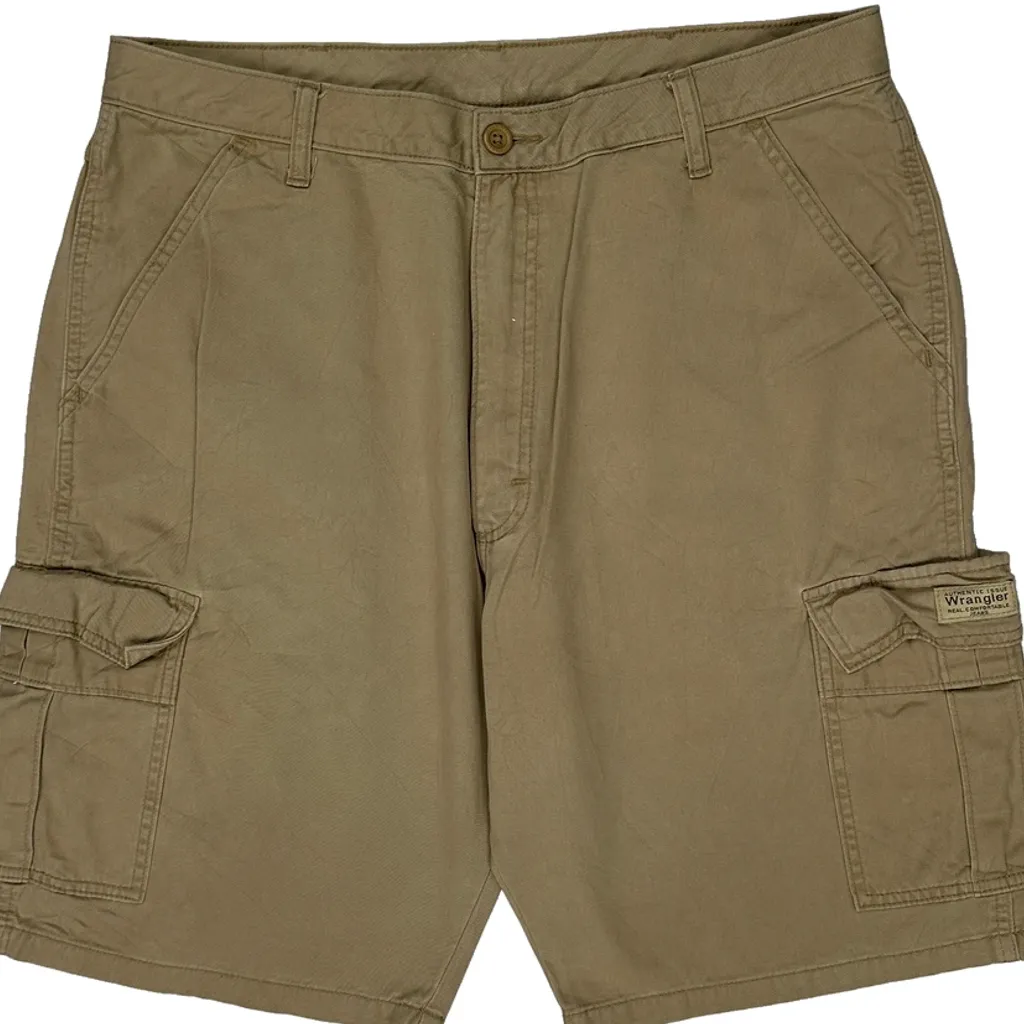 Wrangler Cargo Shorts - 36W 11L Khaki Cotton - Image 9