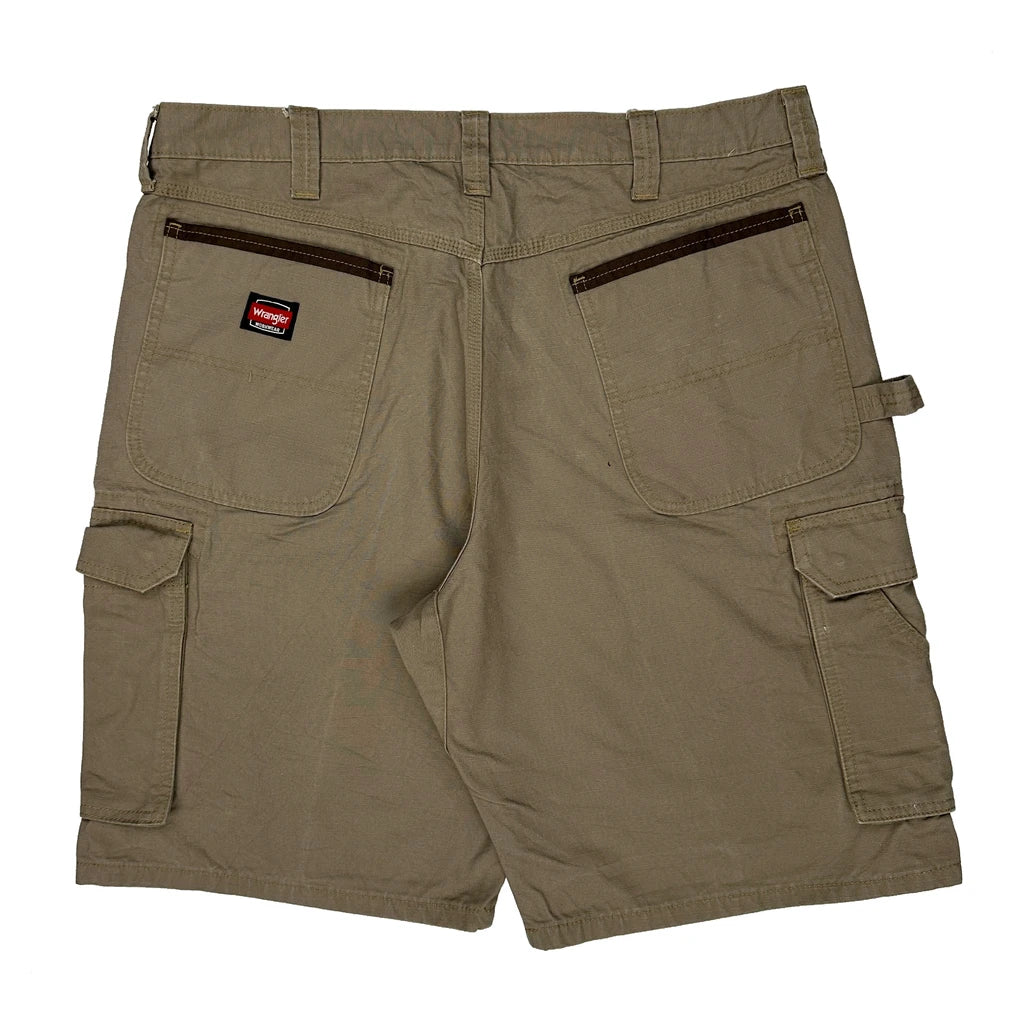 Wrangler Cargo Shorts - 38W 10L Khaki Cotton