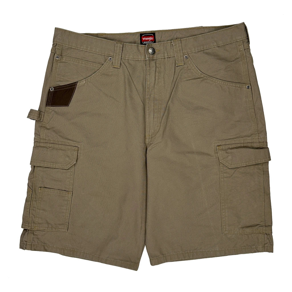 Wrangler Cargo Shorts - 38W 10L Khaki Cotton - Image 2