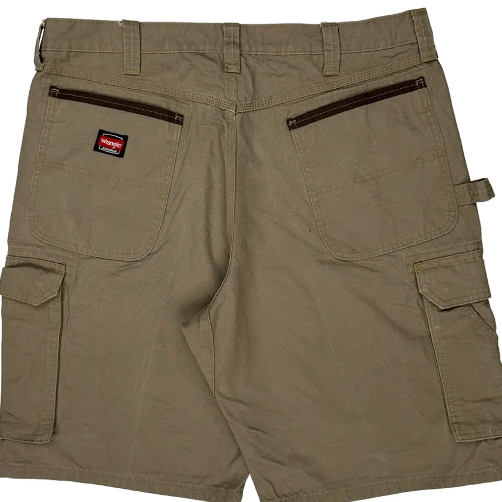 Wrangler Cargo Shorts - 38W 10L Khaki Cotton - Image 7