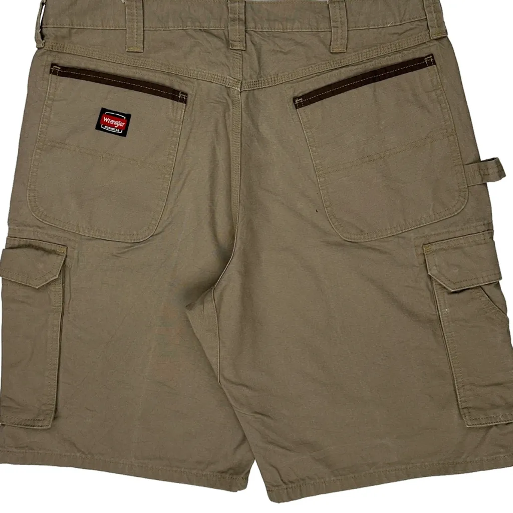 Wrangler Cargo Shorts - 38W 10L Khaki Cotton - Image 8