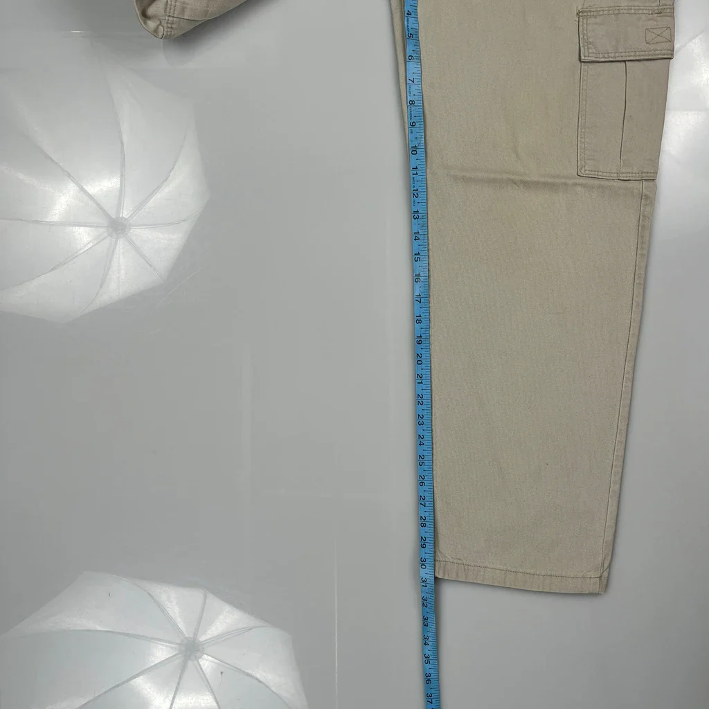 Wrangler Cargo Trousers - 29W 32L Beige Cotton - Image 5